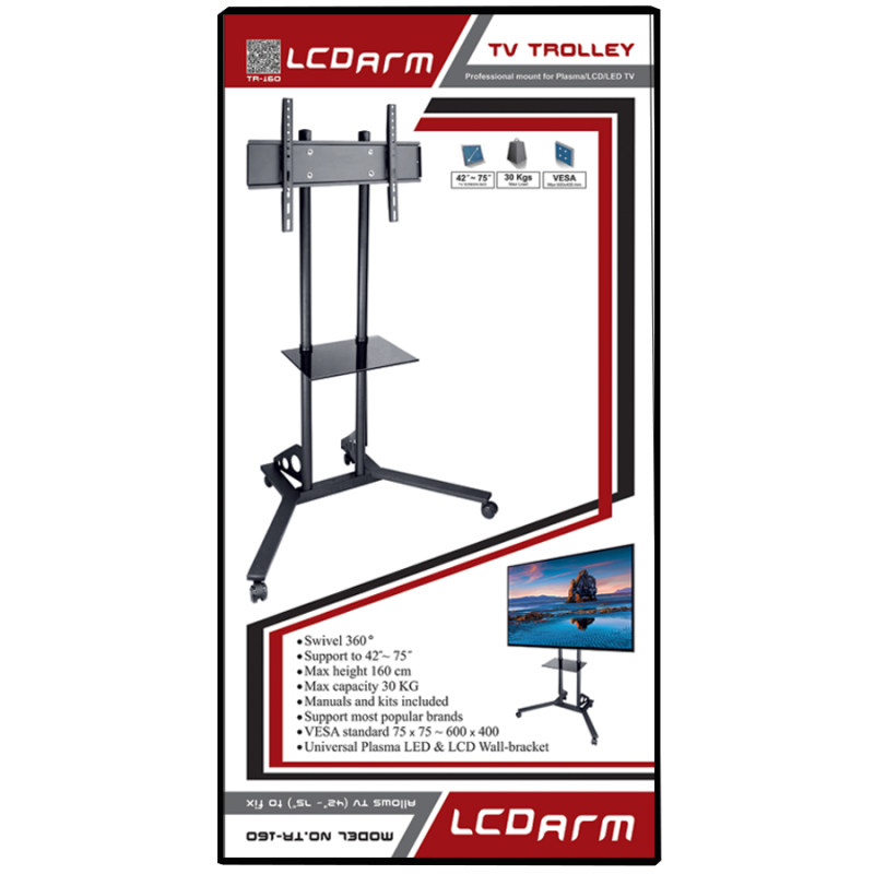 پایه ایستاده تلویزیون ال سی دی آرم LCDARM TR-160 مناسب تلویزیون سایز 42 تا 75 اینچ