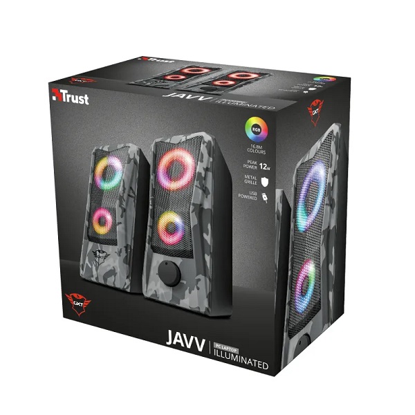 اسپیکر دسکتاپ مخصوص بازی تراست مدل SPEAKER GAMING RGB TRUST GTX-606 JAVV