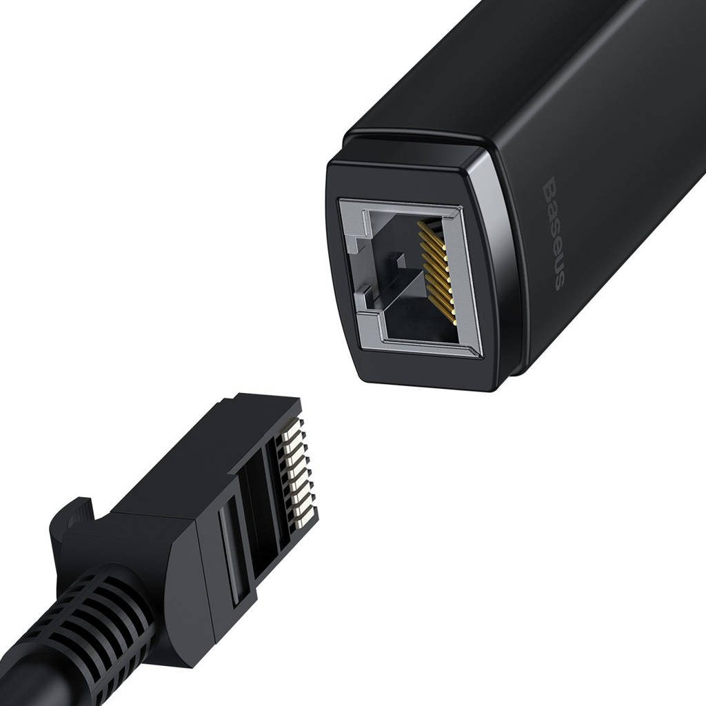 خرید بهترین کابل تبدیل لن به یو اس بی بیسوس مدل ETHERNET ADAPTER BASEUS RJ45 TO USB WKQX000101 1000Mbps