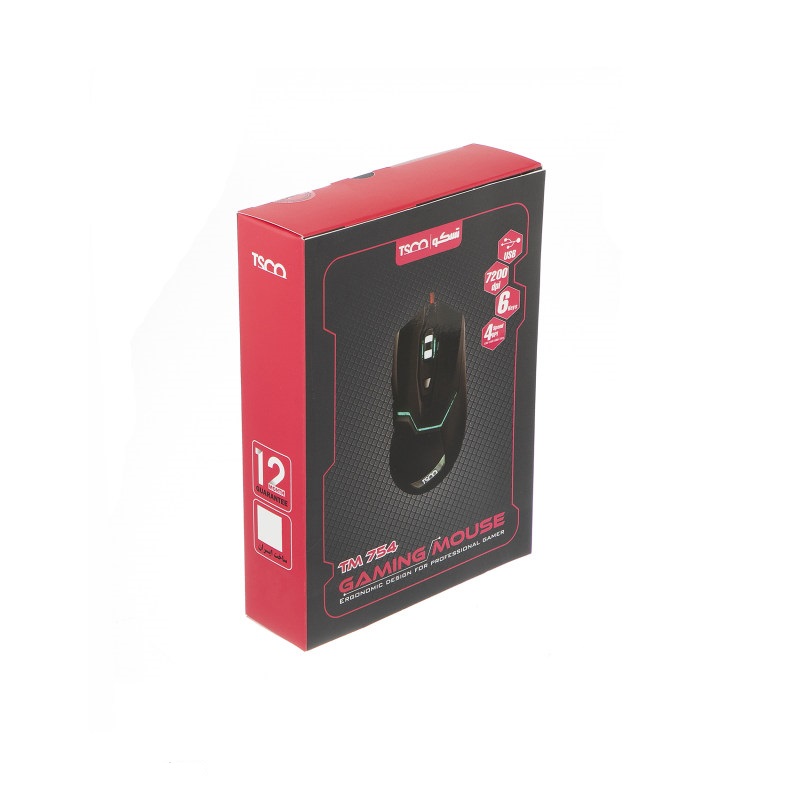 ماوس سیم دار مخصوص بازی تسکو مدل MOUSE TSCO GAMING TM-754