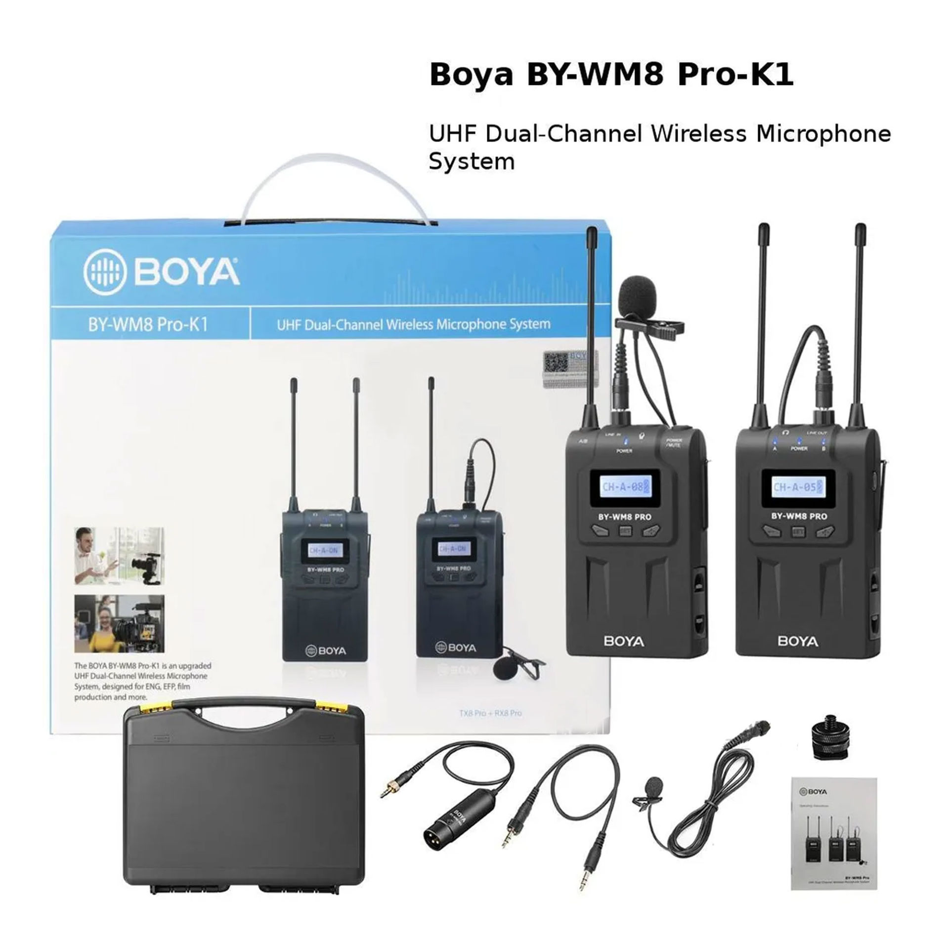 میکروفون یقه ای بی سیم بویا مدل MICROPHONE BOYA BY-WM8 PRO-K1