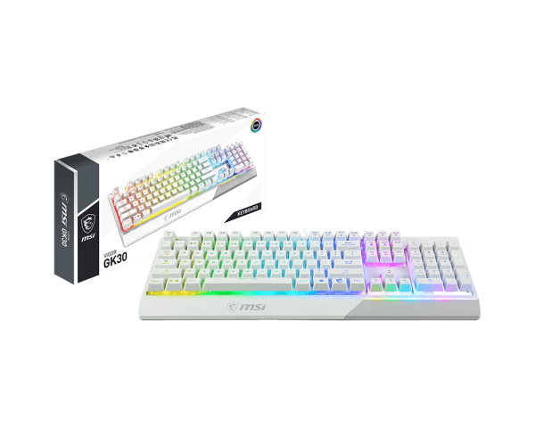 کیبورد و ماوس مخصوص بازی ام اس آی KEYBOARD GAMING MSI VIGOR GK-30 white