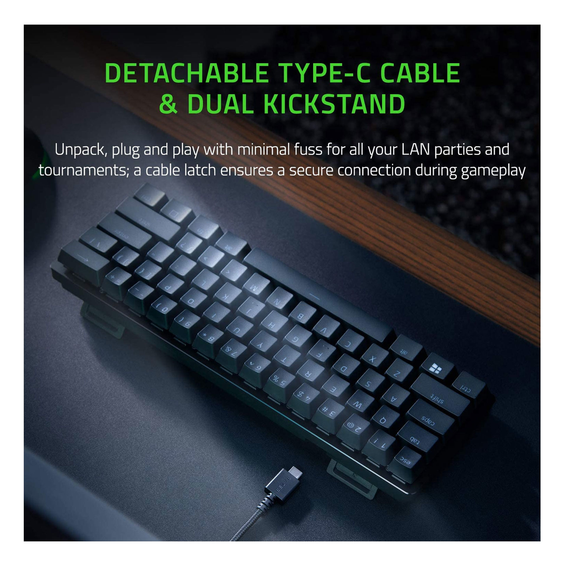 کیبورد مکانیکال مخصوص بازی ریزر مدل KEYBOARD GAMING RAZER HUNTSMAN MINI سوئیچ بنفش