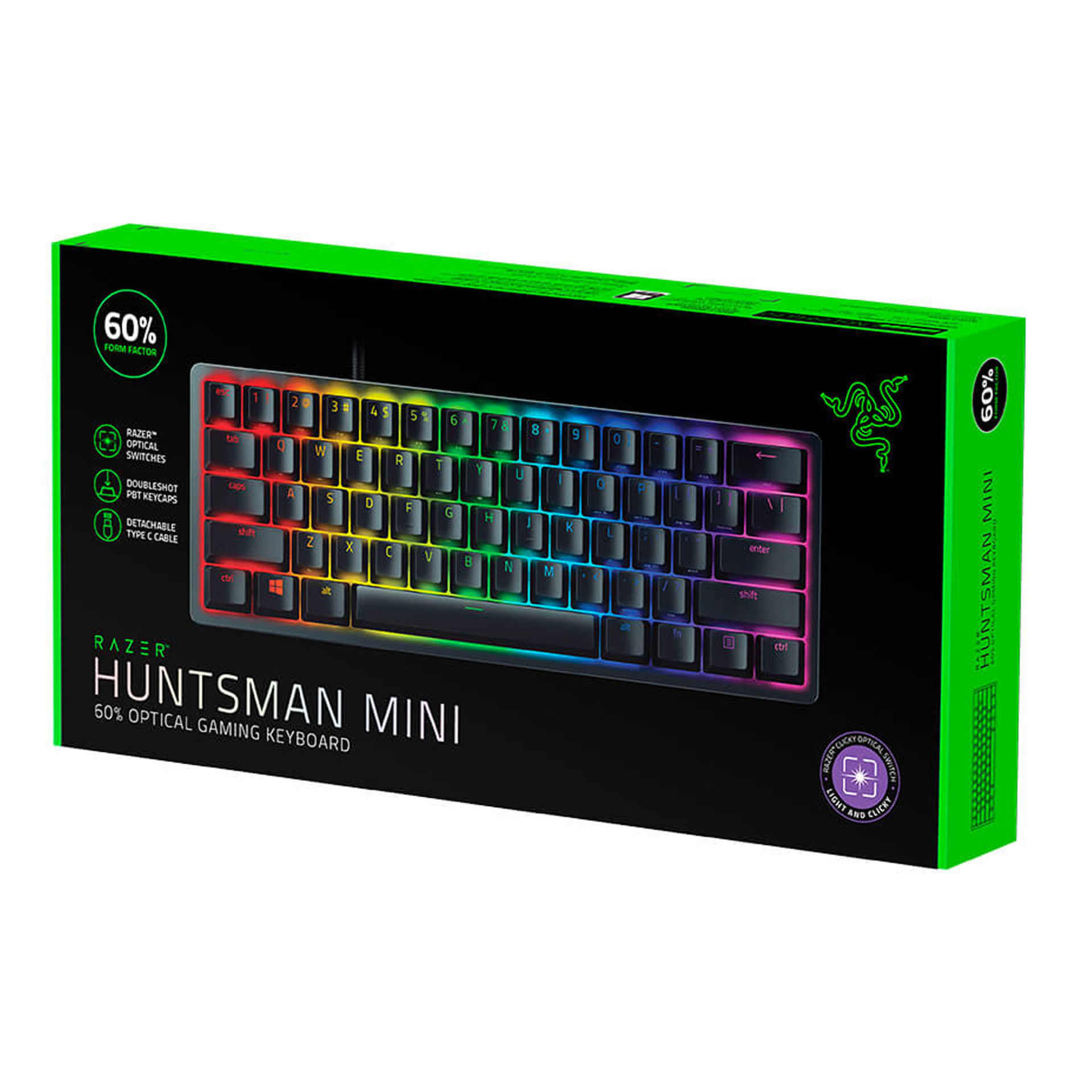 کیبورد مکانیکال مخصوص بازی ریزر مدل KEYBOARD GAMING RAZER HUNTSMAN MINI سوئیچ بنفش