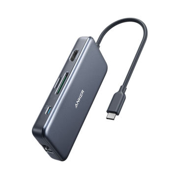 خرید،قیمت و مشخصات هاب 7 پورت تایپ سی انکر ANKER POWEREXPAND PLUS 7 IN 1 USB-C HUB -  قائم آی تی