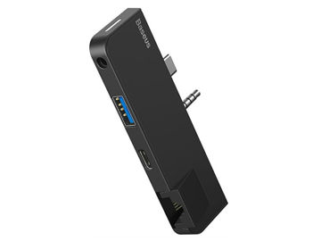 خرید،قیمت و مشخصات هاب 4 پورت تایپ سی بیسوس BASEUS MULTIFUNCTIONAL HUB ADAPTER CAHUB-FG01 -  قائم آی تی