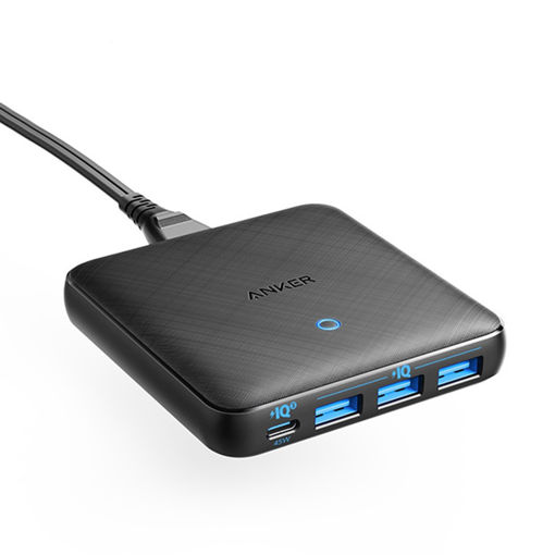 هاب شارژر چهار پورت انکر مدل ANKER POWER PORT ATOM III SLIM A2045 توان 65 وات