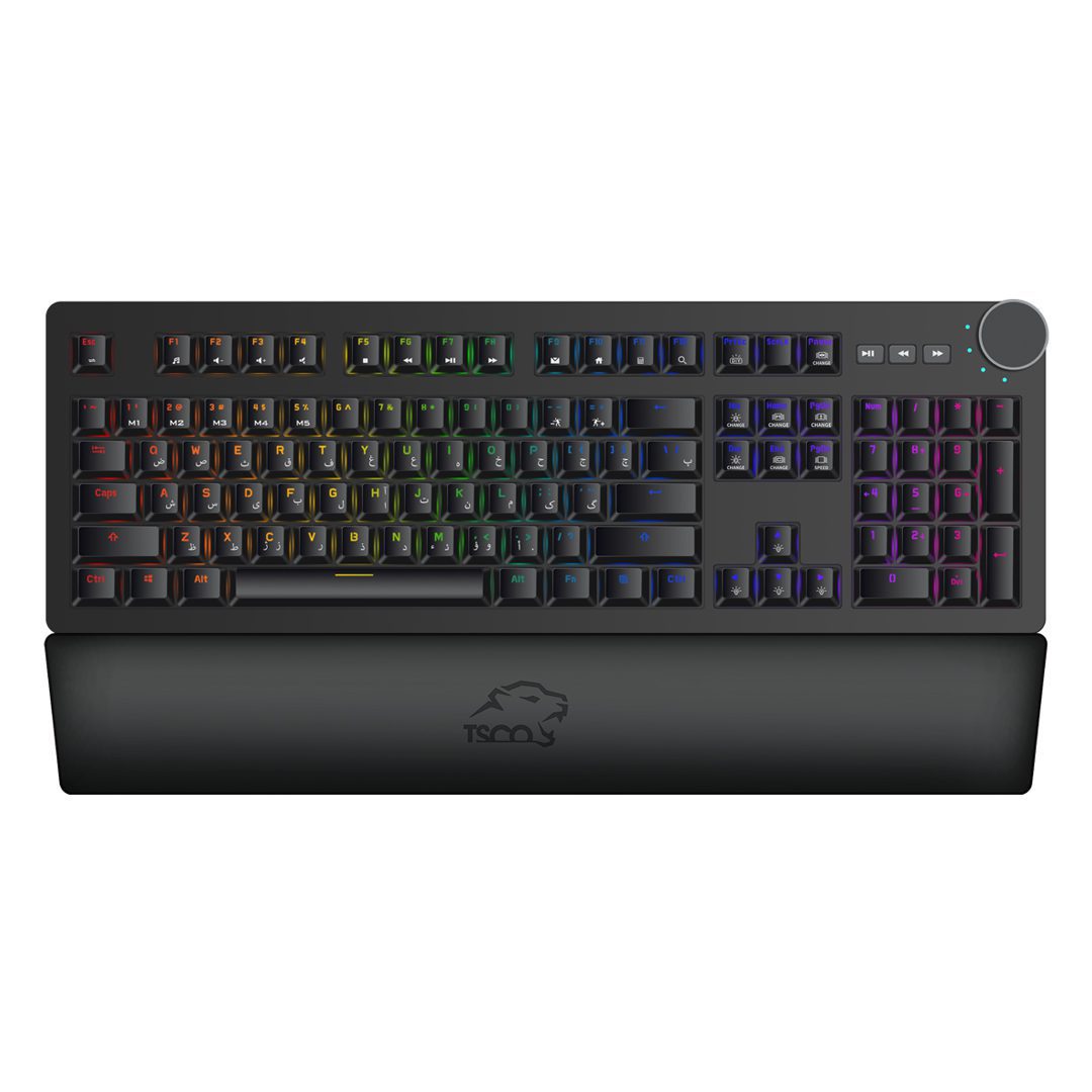 کیبورد سیم دار مخصوص بازی تسکو مدل KEYBOARD GAMING TSCO GK-8128