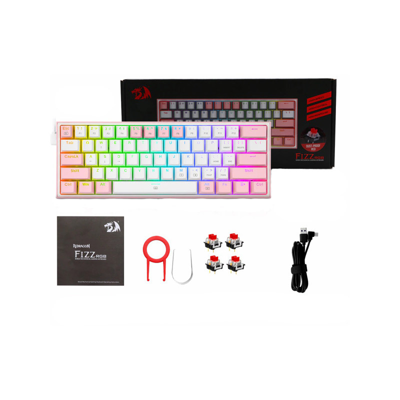 کیبورد مخصوص بازی ردراگون مدل KEYBOARD GAMING REDRAGON K-617 RGB