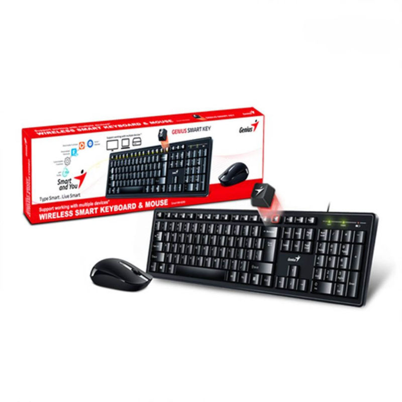 کیبورد و ماوس بدون سیم جنیوس مدل KEYBOARD MOUSE WIRELESS GENIUS KM-8200