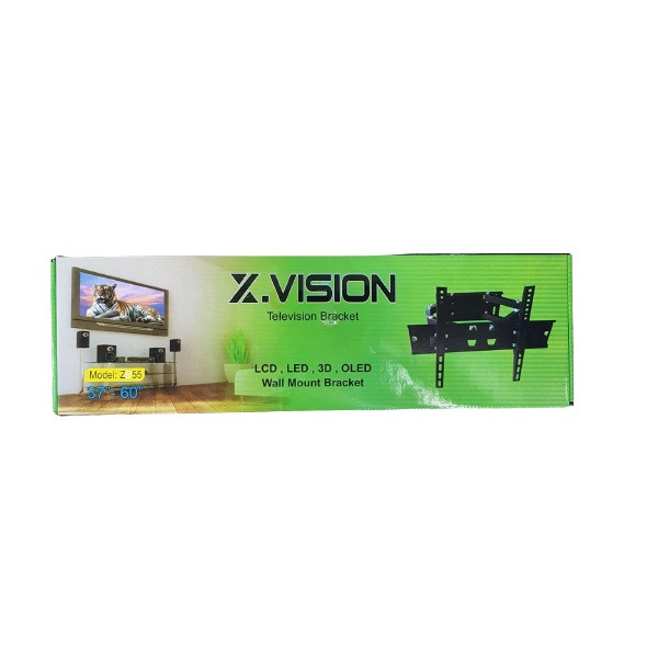 پایه دیواری تلویزیون ایکس ویژن مدل ZB-55 دو بازو مناسب تلویزیون 37 تا 60 اینچ