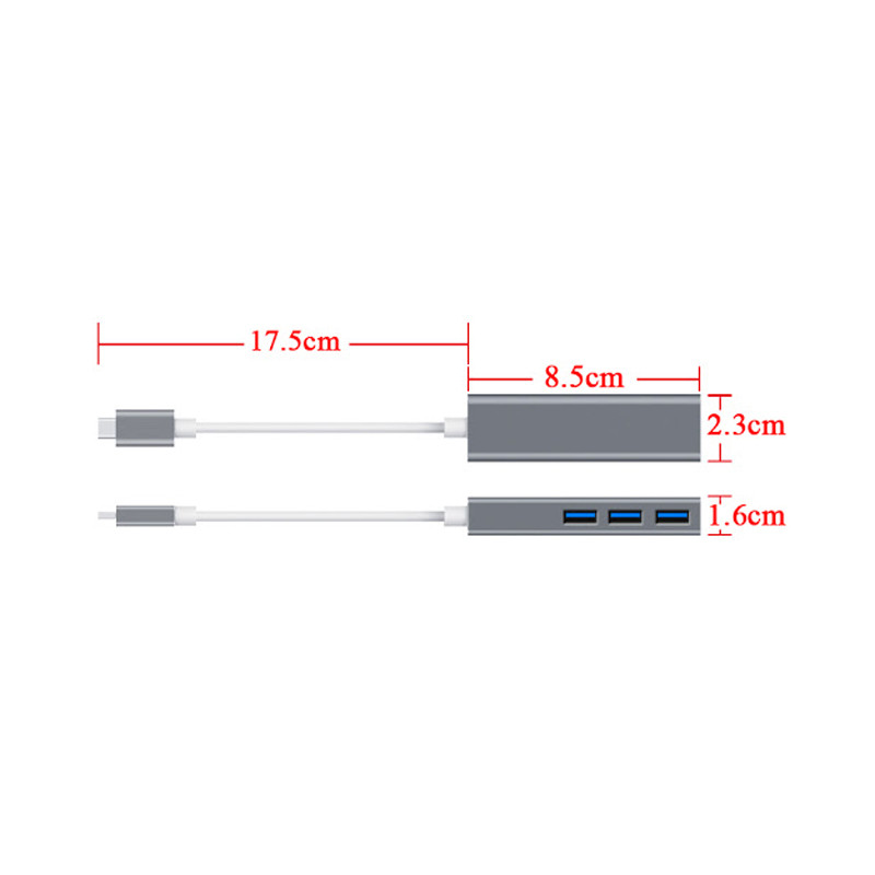 خرید بهترین هاب 4 پورت تایپ سی اونتن مدل HUB TYPE-C 4PORT ONTEN OTN-9593