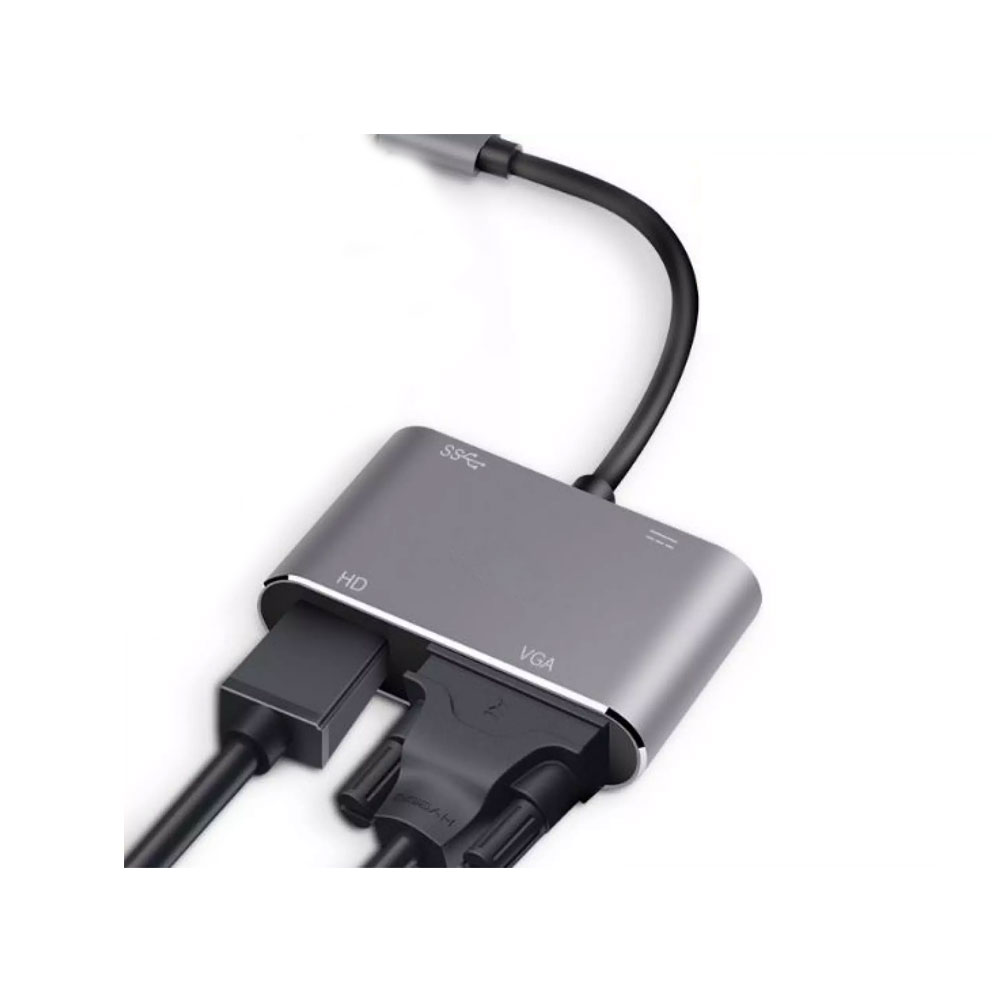 خرید بهترین تبدیل تایپ سی به HDMI/VGA/USB/USB-C اونتن مدل ONTEN OTN-95112