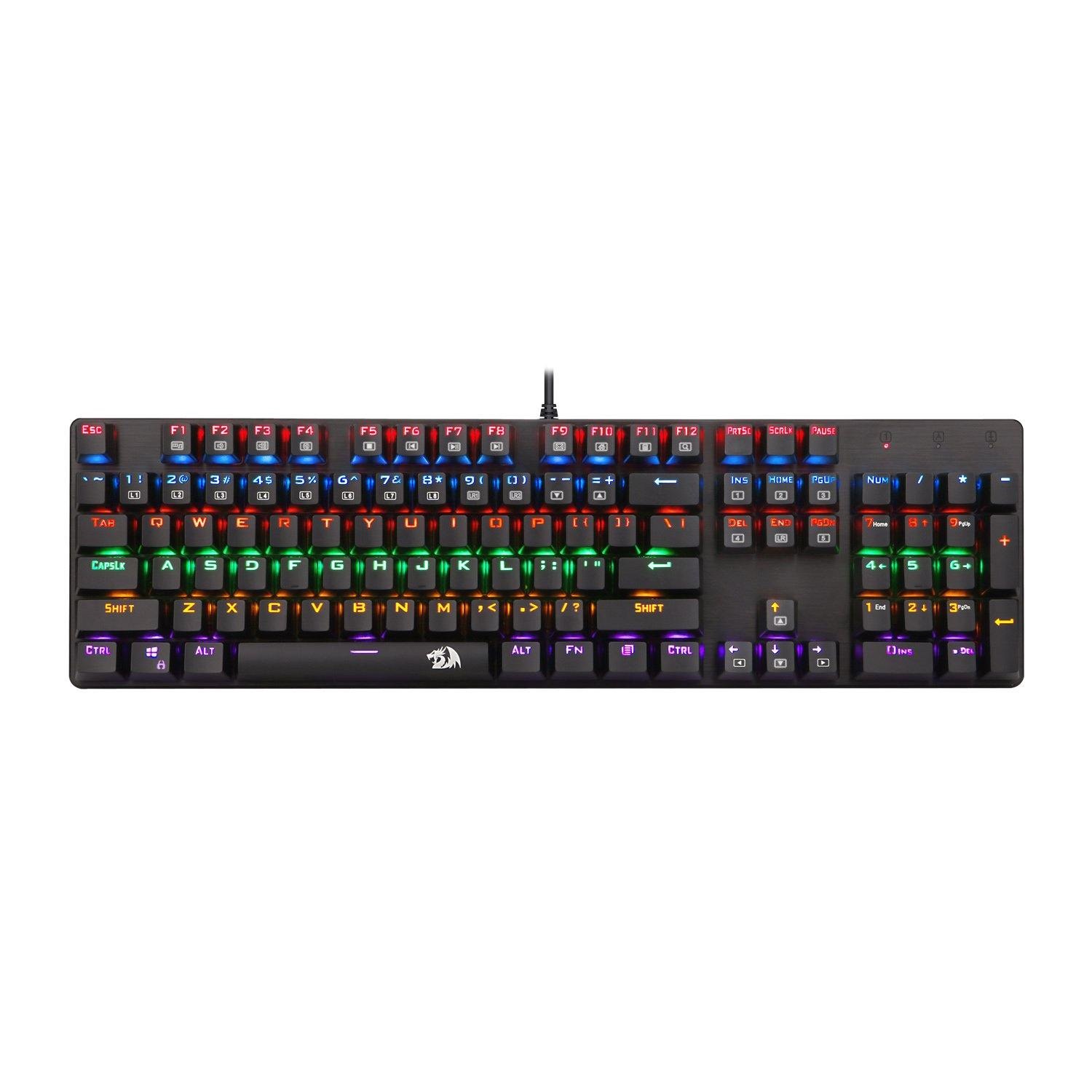 کیبورد مکانیکال مخصوص بازی ردراگون مدل KEYBOARD GAMING REDRAGON K-208 BLACK