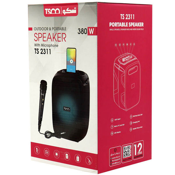 اسپیکر بلوتوثی قابل حمل تسکو مدل SPEAKER TSCO TS-2311