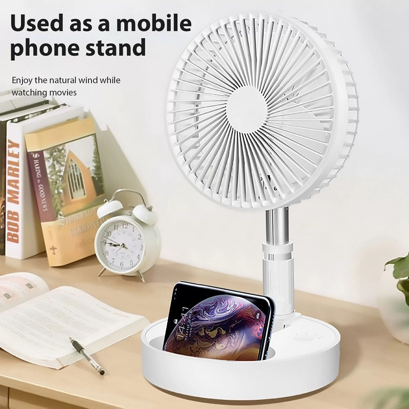 پنکه شارژی قابل حمل و تاشو شیائومی مدل FOLDABLE FAN XIAOMI ZOLELE P-10S اسپیکر داخلی