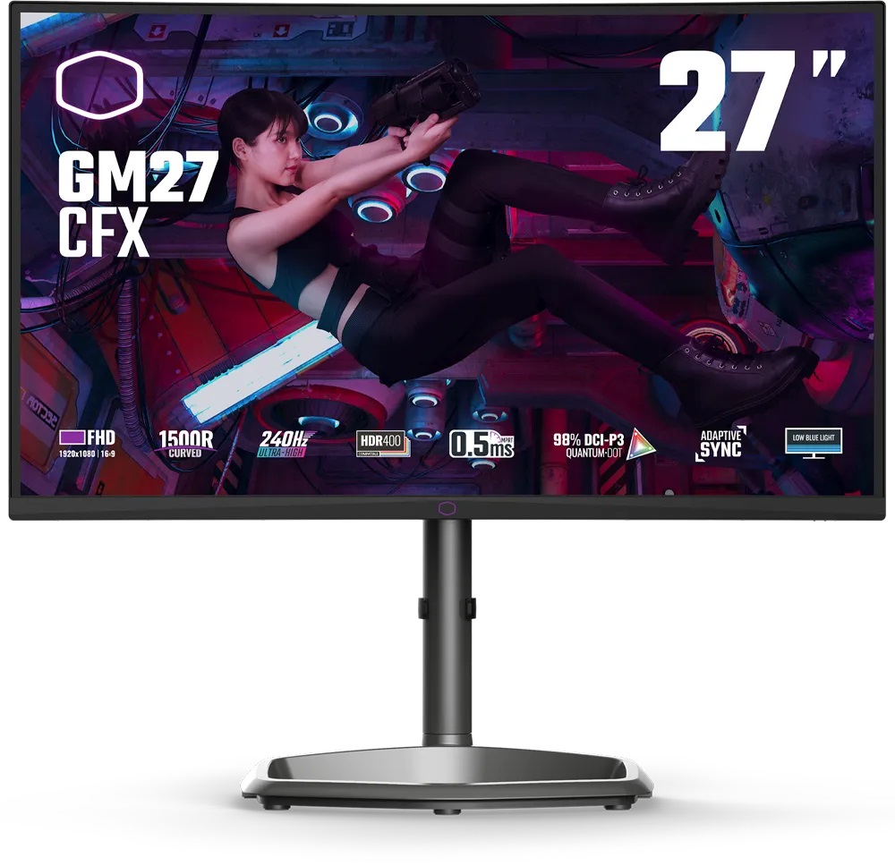 مانیتور منحنی گیمینگ کولر مستر مدل MONITOR COOLER MASTER GM-27CFX