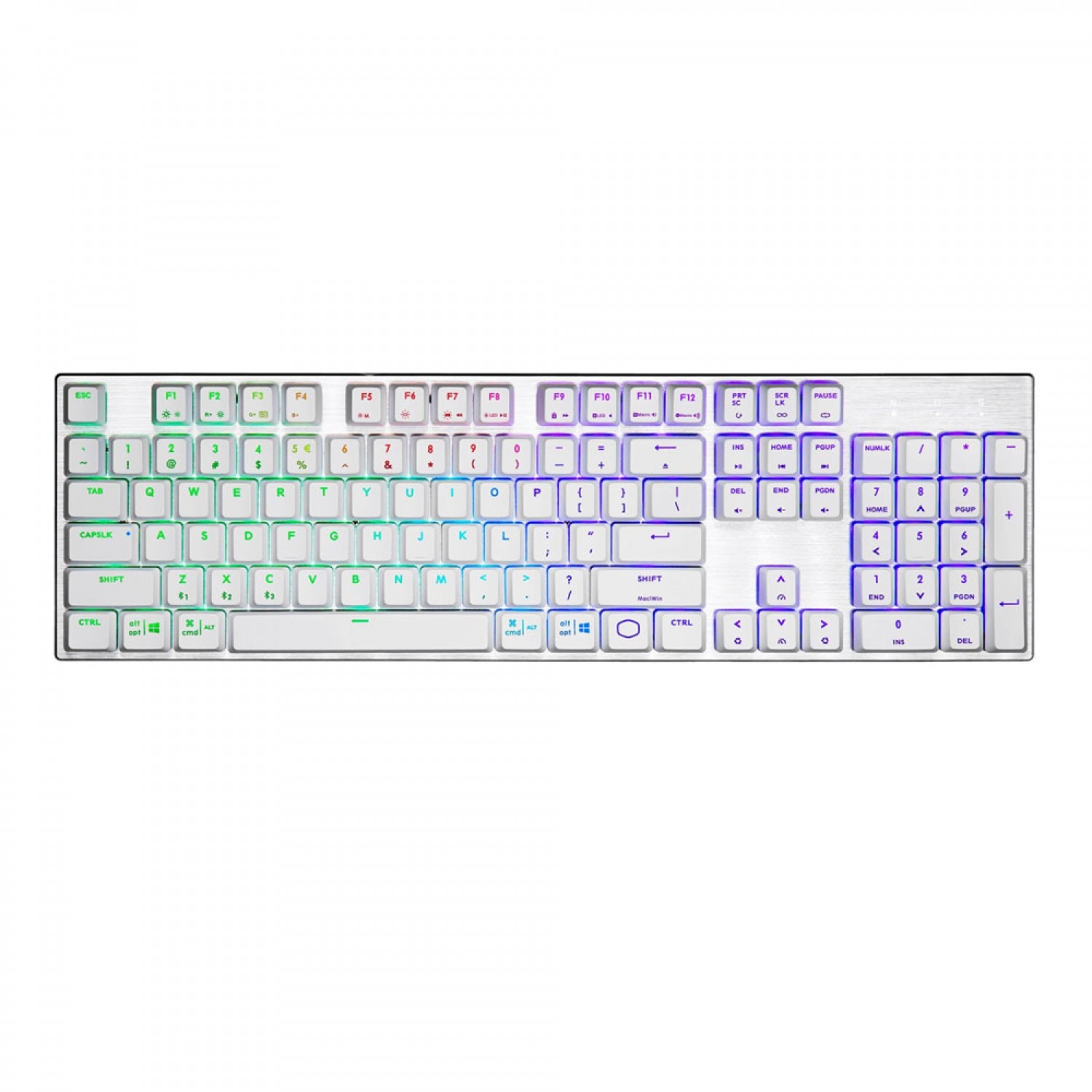 کیبورد بدون سیم گیمینگ کولر مستر مدل KEYBOARD GAMING COOLER MASTER SK-653 WHITE