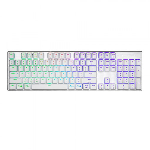 کیبورد بدون سیم گیمینگ کولر مستر مدل KEYBOARD GAMING COOLER MASTER SK-653 WHITE