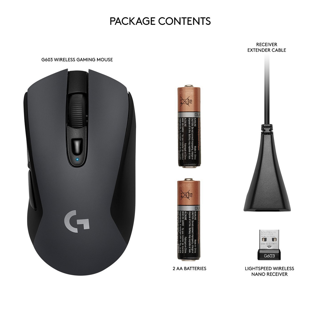 ماوس بدون سیم مخصوص بازی لاجیتک مدل MOUSE GAMING LOGITECH G-603