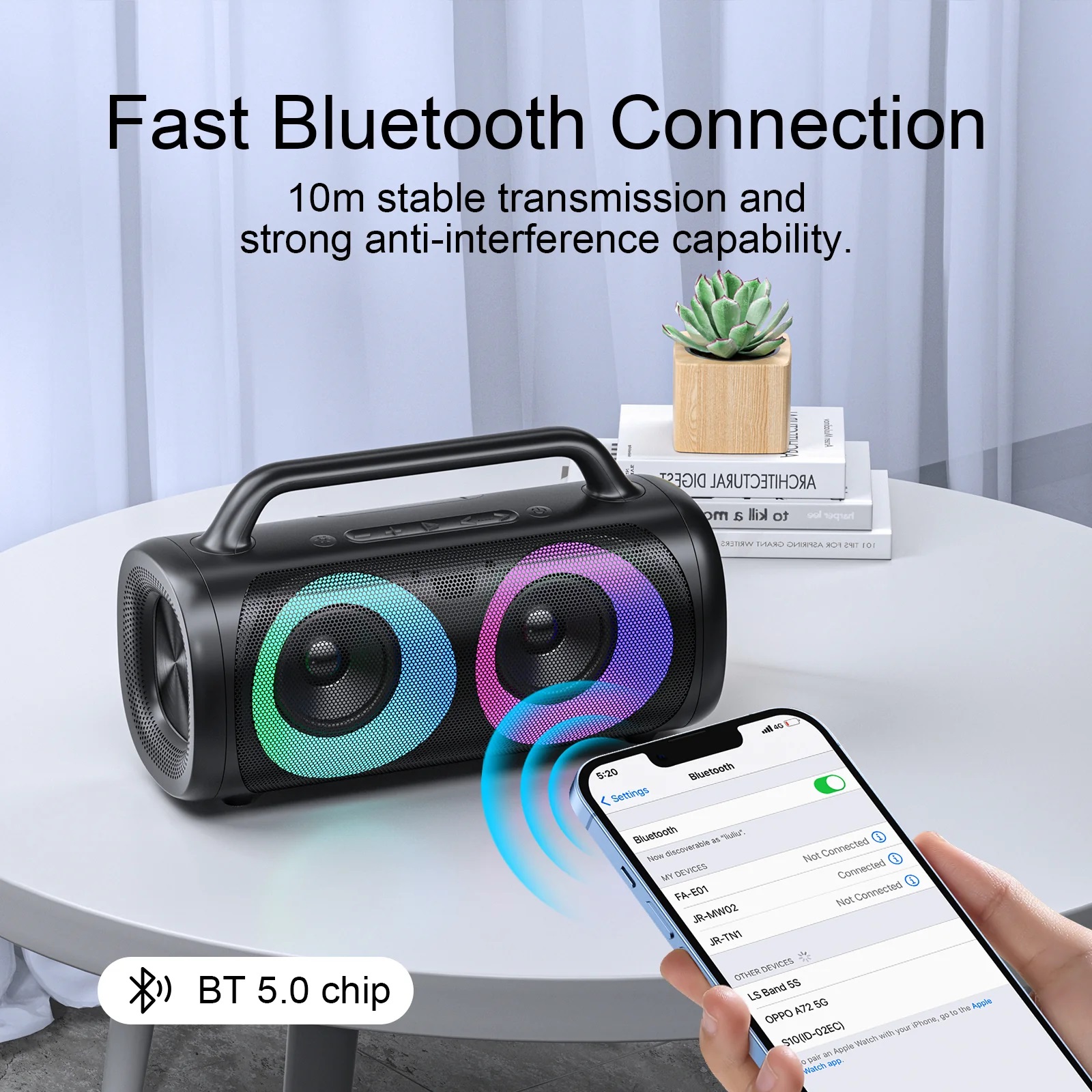 اسپیکر قابل حمل جوی روم مدل SPEAKER BLUETOOTH JOYROOM JRMW-02 توان 40 وات