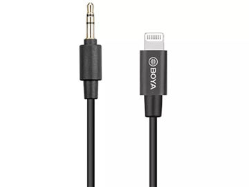 کابل تبدیل لایتنینگ به صدا بویا مدل 3.5mm TRS MALE TO LIGHTNING ADAPTER CABLE BOYA BY-K1