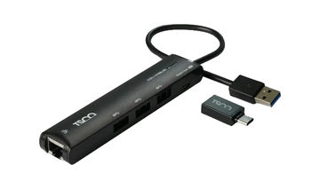 هاب USB3.0 چهار پورت تسکو مدل HUB TSCO THU-1165 به همراه مبدل TYPE-C
