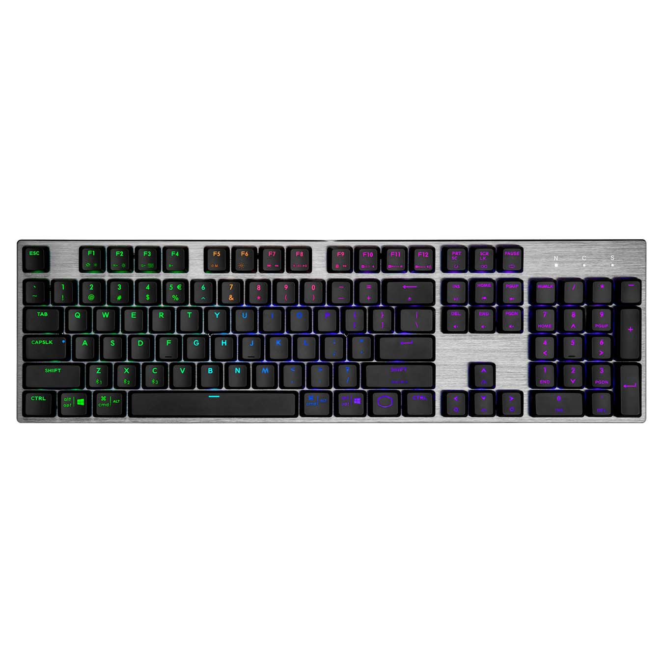 کیبورد بدون سیم گیمینگ کولر مستر مدل KEYBOARD GAMING COOLER MASTER SK-653 BLACK