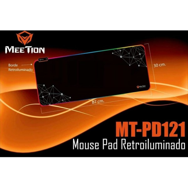 پد ماوس مخصوص بازی میشن مدل MOUSE PAD GAMING MEETION PD-121 به همراه نور RGB