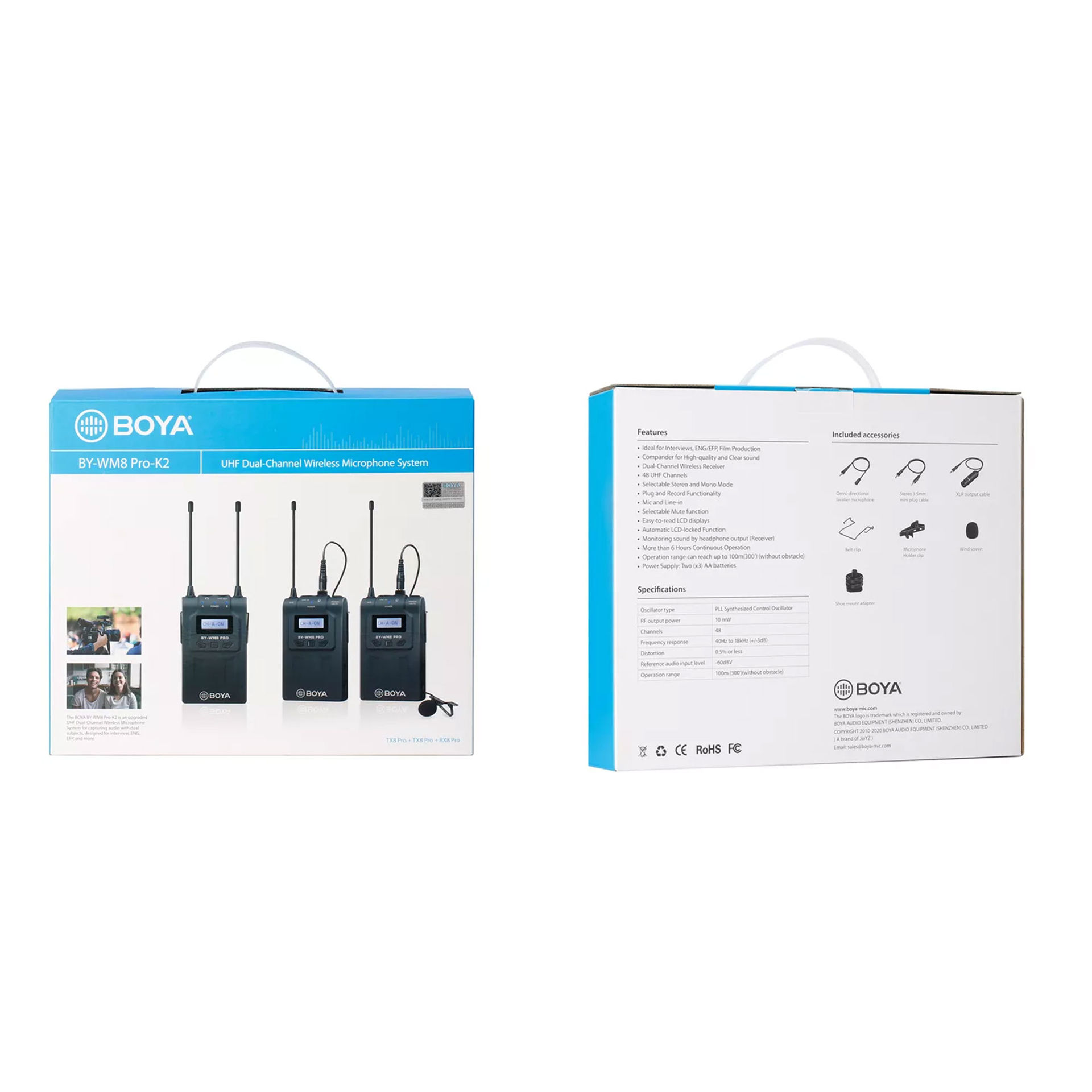 میکروفون یقه ای بدون سیم بویا مدل MICROPHONE BOYA WM8 PRO-K2