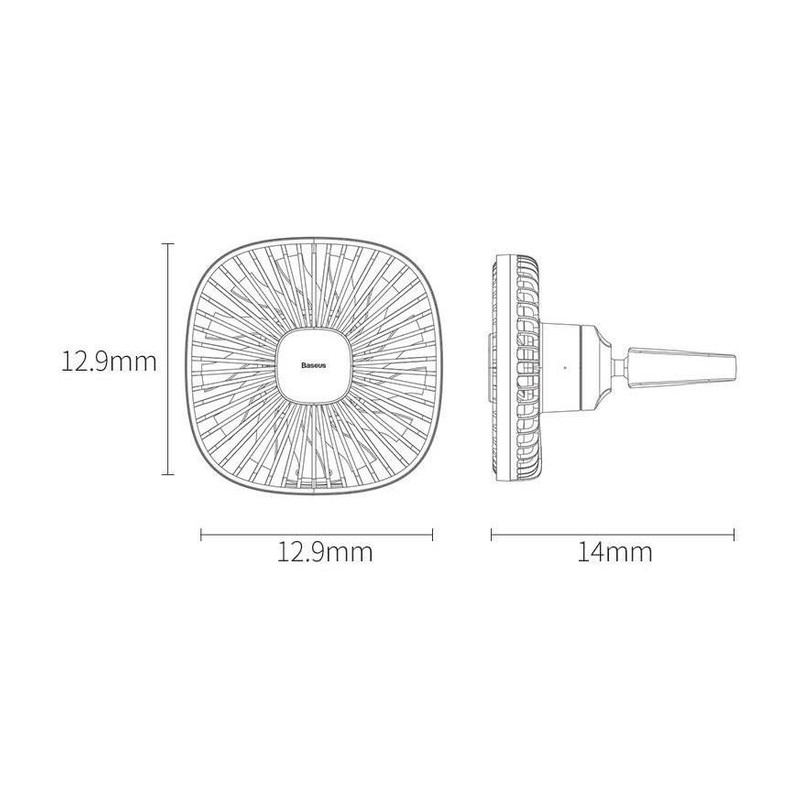 پنکه رومیزی و داخل خودرو بیسوس مدل BASEUS NATURAL WIND MAGNETIC REAR SEAT FAN CXZR-01