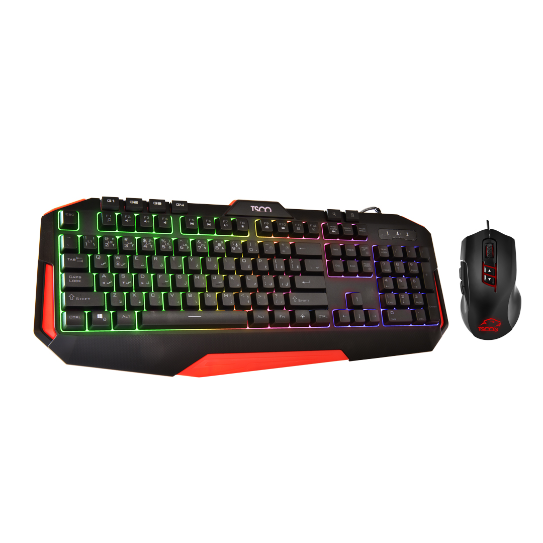 کیبورد و ماوس مخصوص بازی تسکو مدل KEYBOARD MOUSE GAMING TSCO GKM-8205