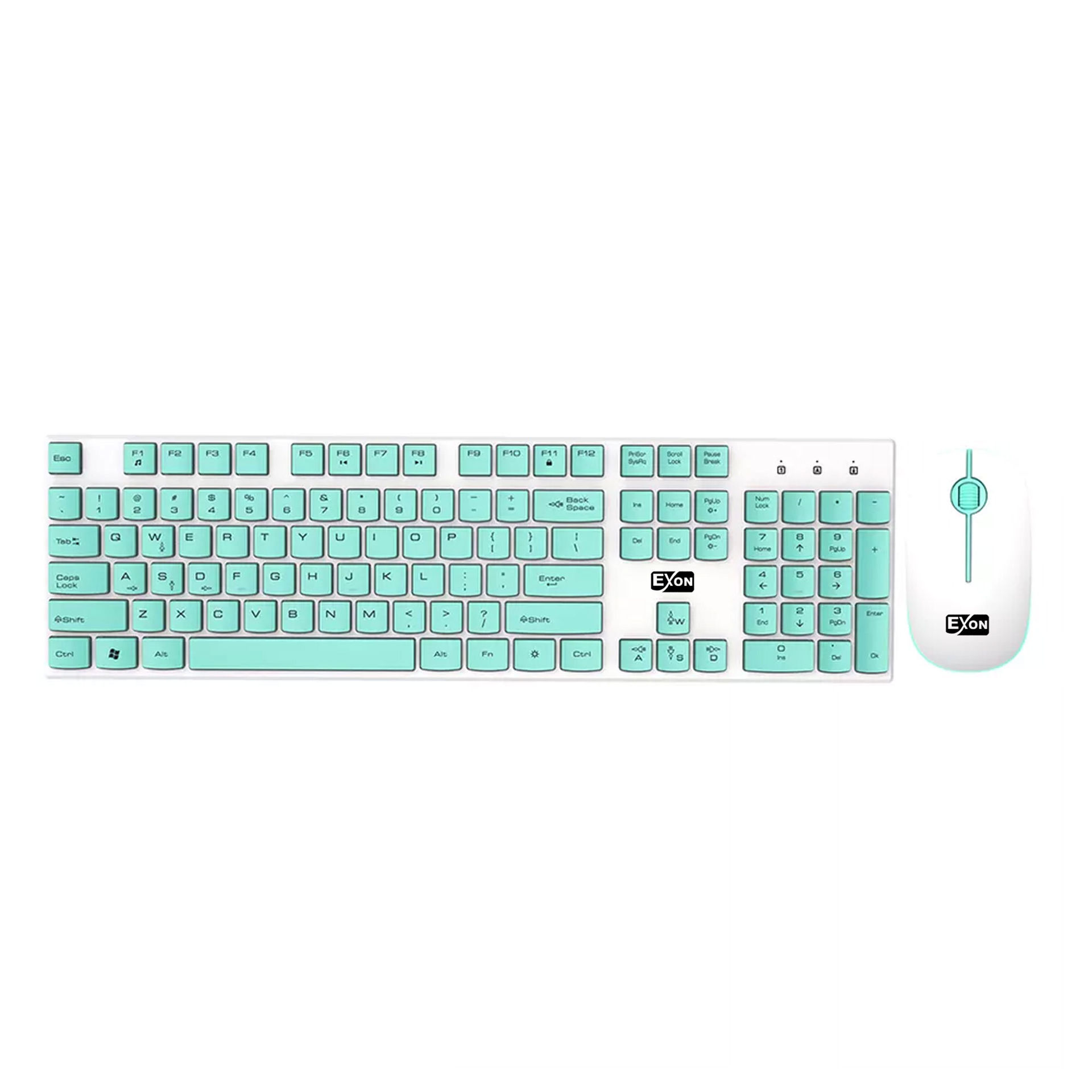 کیبورد و ماوس بدون سیم اکسون مدل KEYBOARD MOUSE EXON GK-600