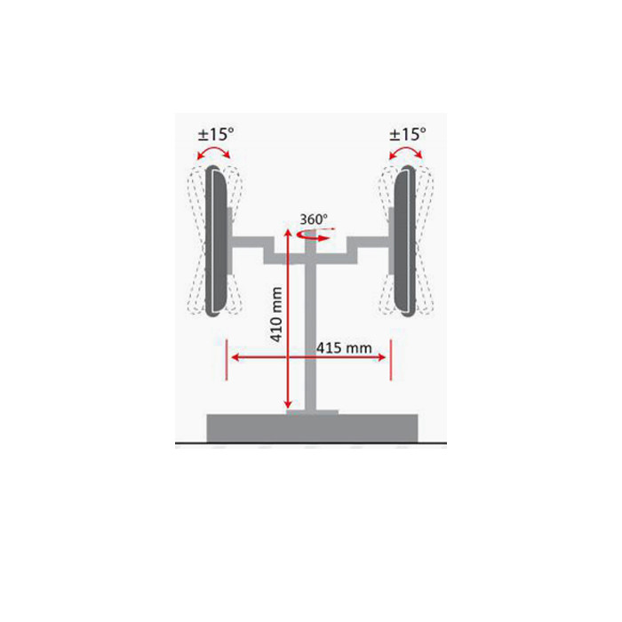 پایه رومیزی مانیتور ال سی دی آرم مدل LCD ARM LD-410BD مناسب مانیتور سایز 10 اینچ تا 27 اینچ