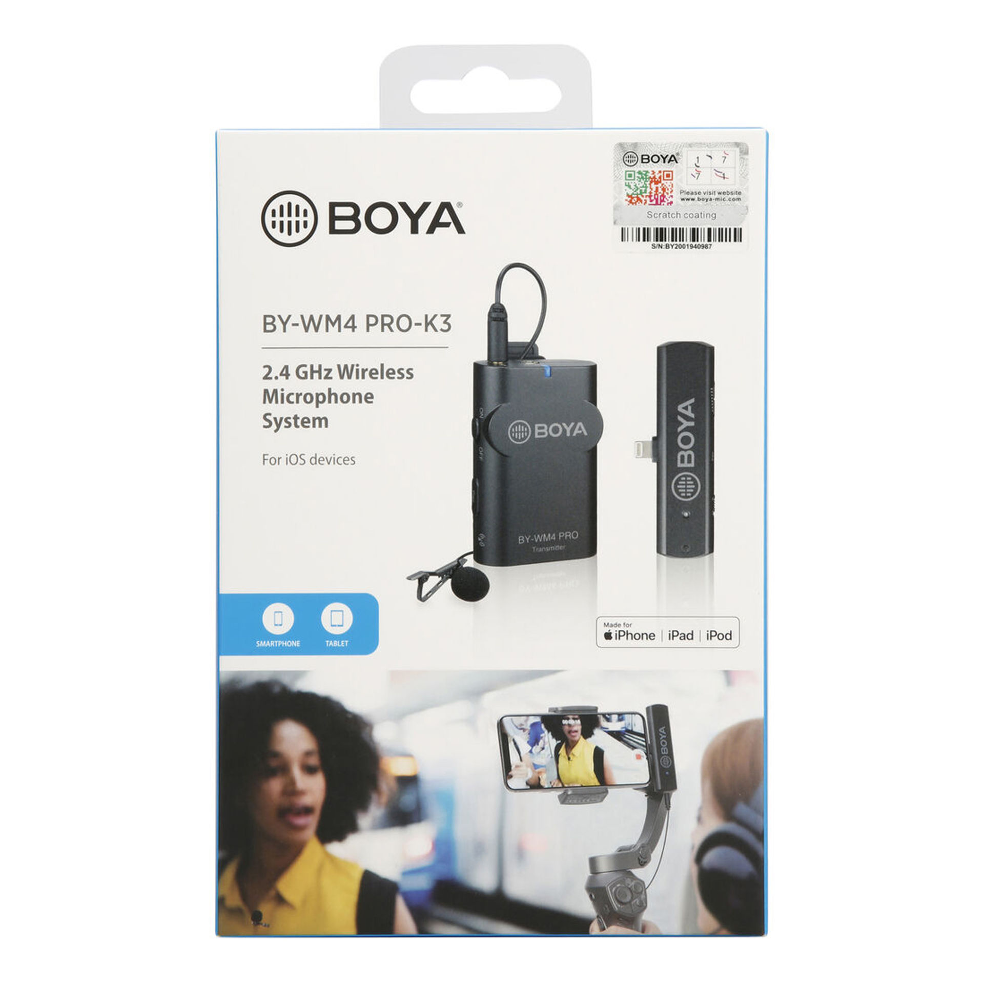 میکروفون یقه ای بدون سیم بویا مدل MICROPHONE WIRELESS BOYA BY-WM4 PRO-K3