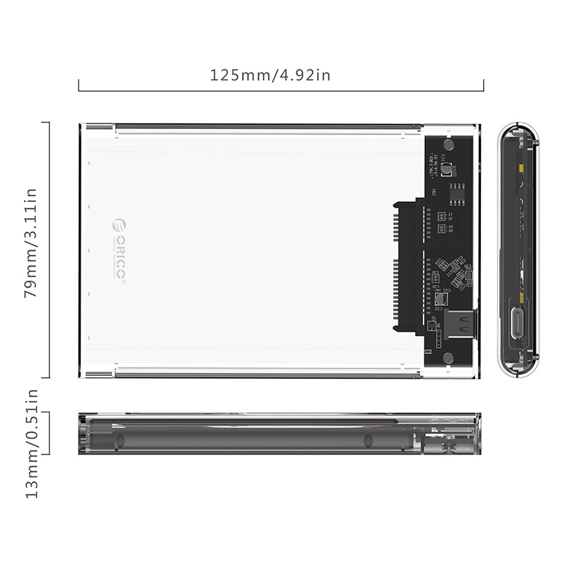 باکس هارد و SSD تایپ سی اوریکو مدل BOX ORICO TYPE-C 2139 C3-G2