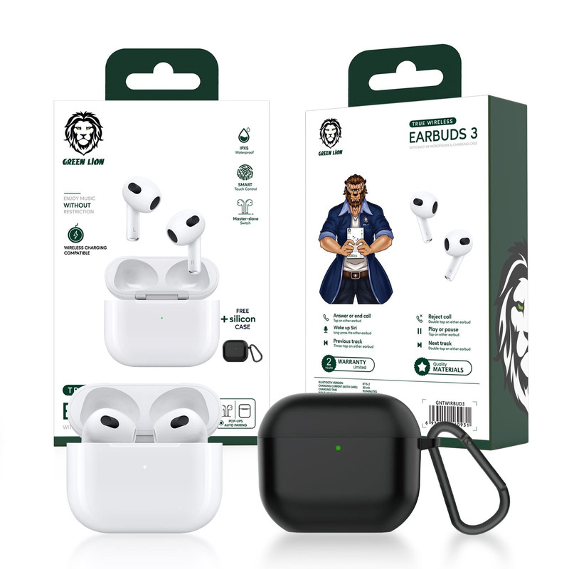 هندزفری بلوتوث گرین لاین مدل HANDSFREE BLUETOOTH GREEN LION G1 EARBUDS3