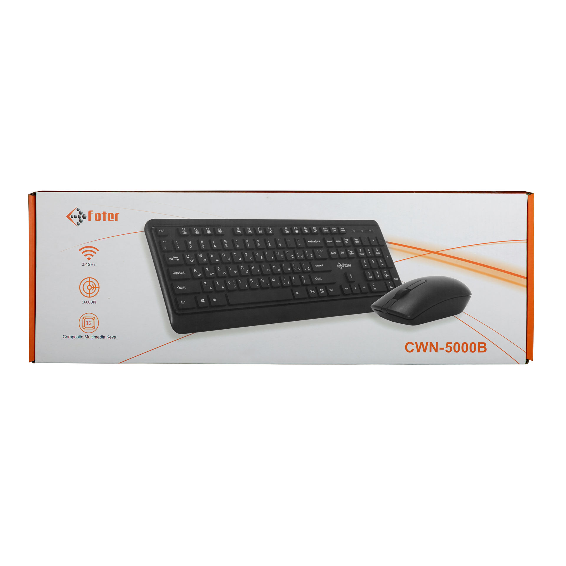 کیبورد و ماوس بدون سیم فاطر مدل KEYBOARD MOUSE WIRLLES FATER CWN-5000B