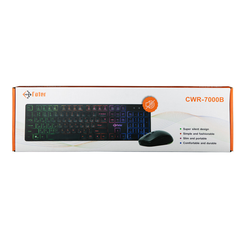 کیبورد و ماوس بی سیم فاطر مدل KEYBOARD MOUSE FATER CWR-7000B