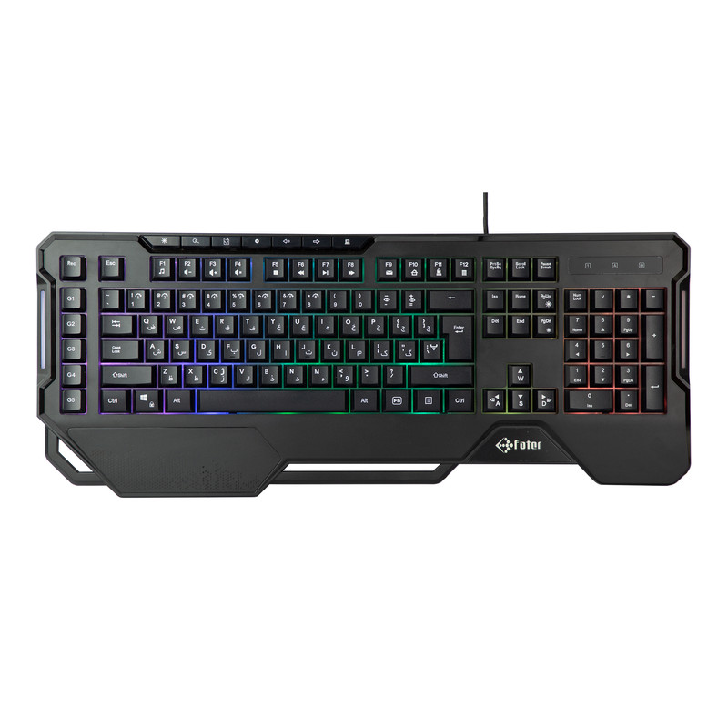 کیبورد سیم دار مخصوص بازی فاطر مدل KEYBOARD GAMING FATER KCR-7000B