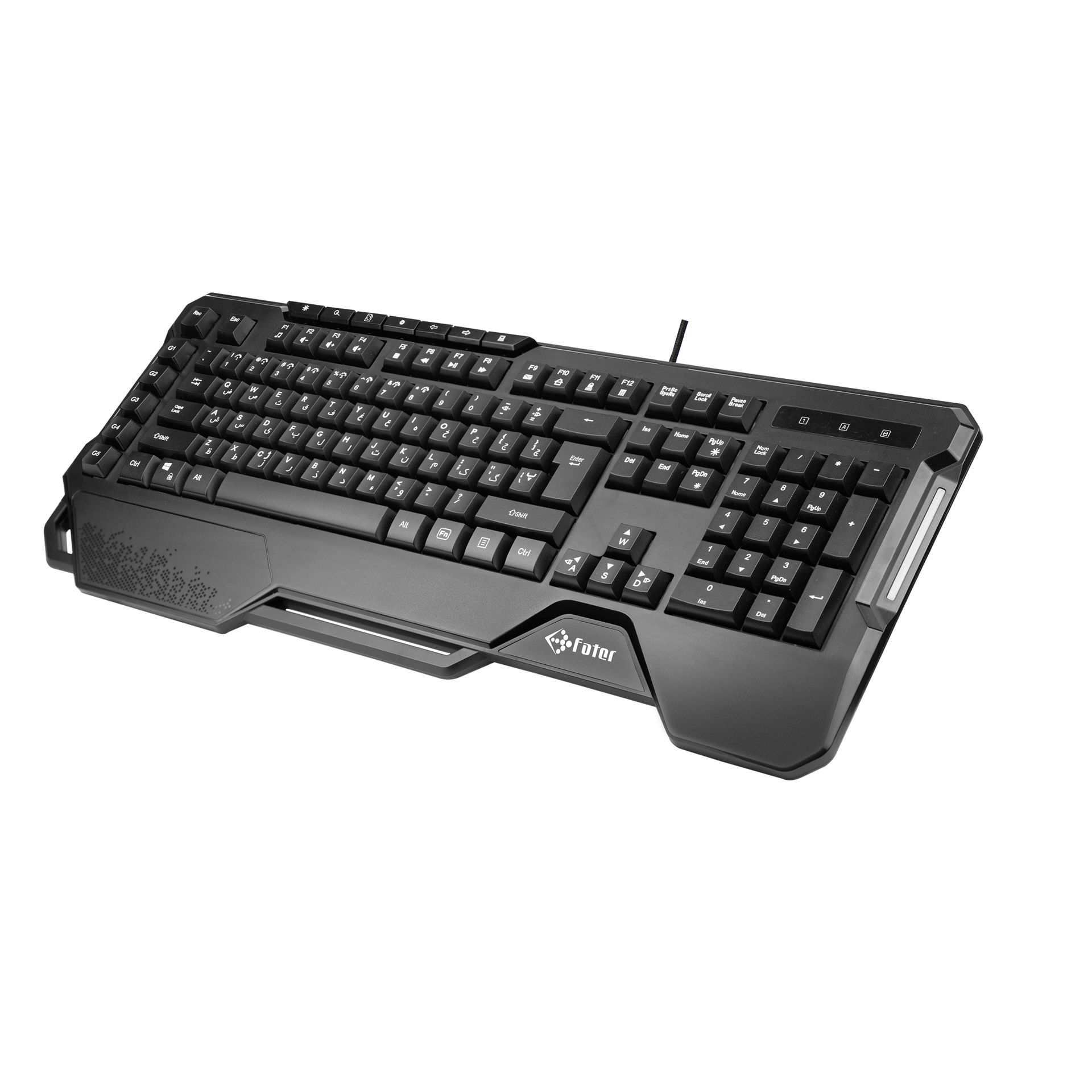 کیبورد سیم دار مخصوص بازی فاطر مدل KEYBOARD GAMING FATER KCR-7000B