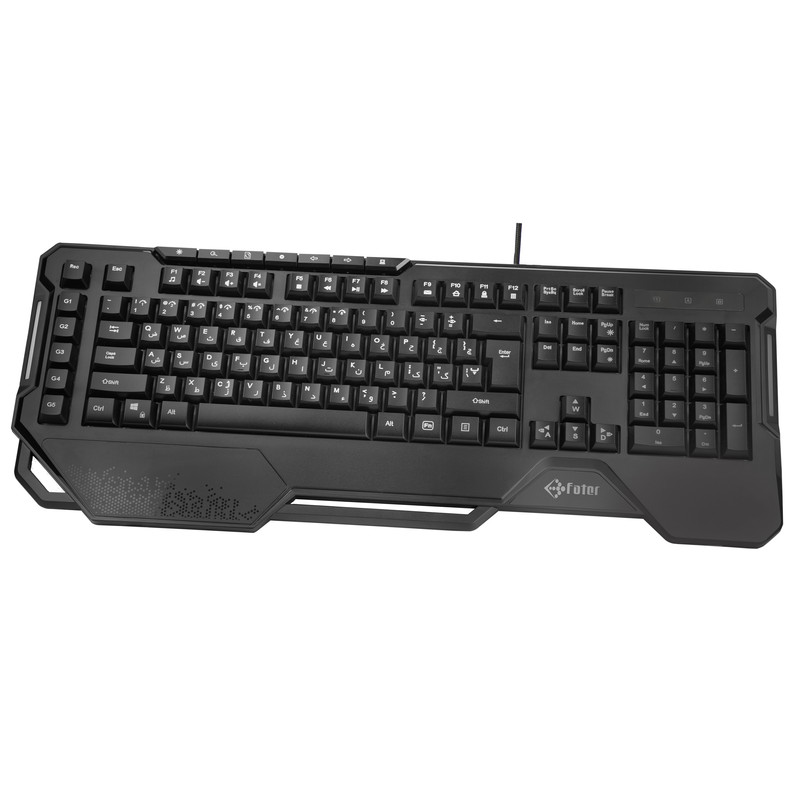 کیبورد سیم دار مخصوص بازی فاطر مدل KEYBOARD GAMING FATER KCR-7000B