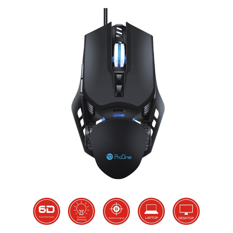 ماوس سیم دار مخصوص بازی پرووان مدل MOUSE GAMING PRO ONE PMG-20