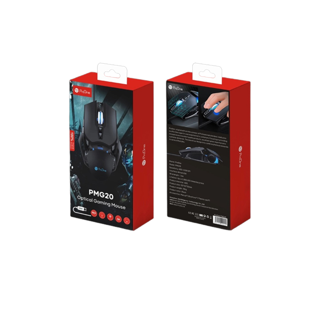 ماوس سیم دار مخصوص بازی پرووان مدل MOUSE GAMING PRO ONE PMG-20