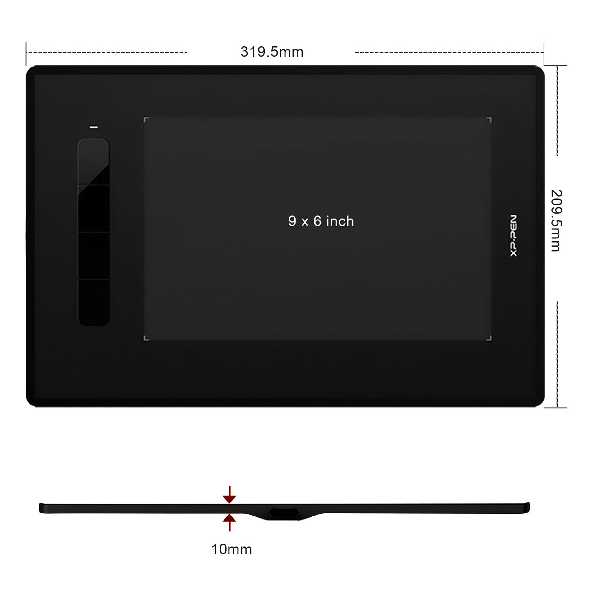 قلم طراحی نوری ایکس پی پن مدل XP PEN G-960S PLUS OPTICAL DRAWING TABLET