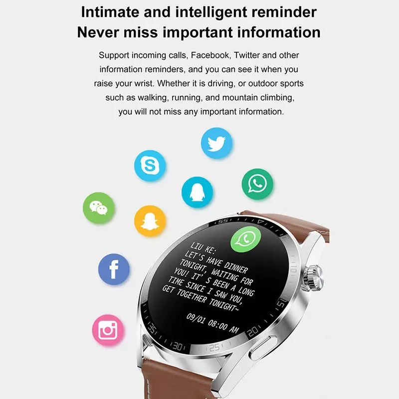 ساعت هوشمند گرین لاین مدل SMART WATCH GREEN LION G-MASTER LEATHER