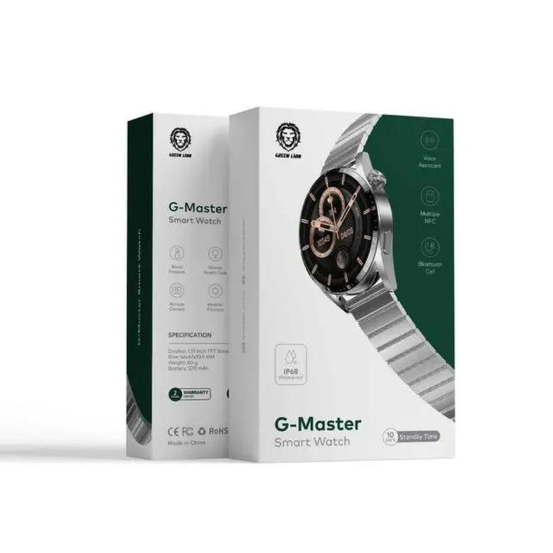 ساعت هوشمند گرین لاین مدل SMART WATCH GREEN LION G-MASTER STEEL