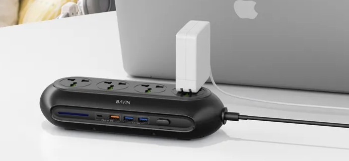 چند راهی برق باوین مدل BAVIN PC-823 دارای 3 پورت USB