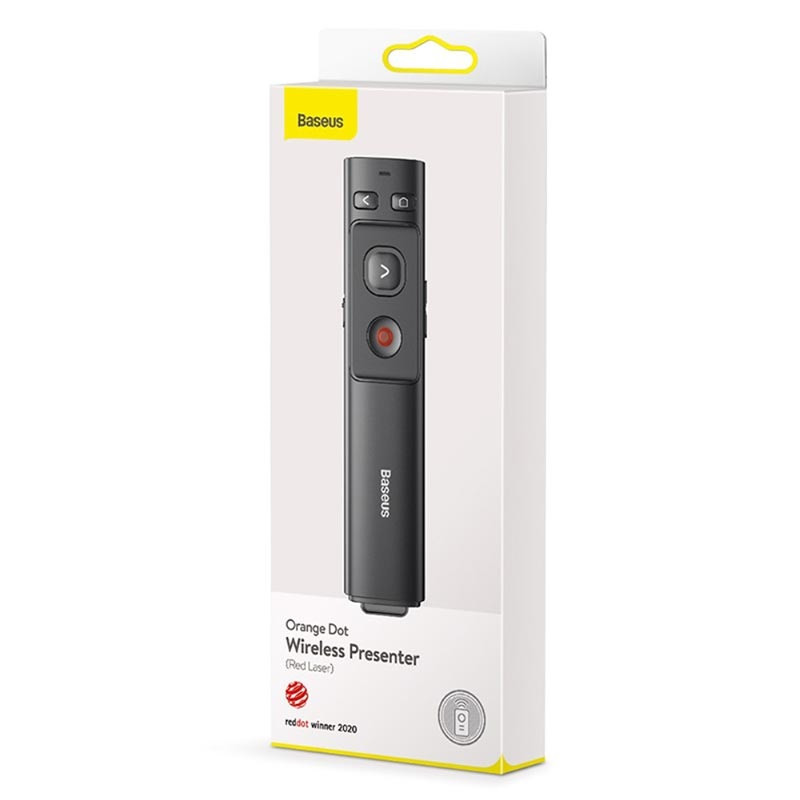 پوینتر و پرزنتر بی سیم بیسوس مدل BASEUS ORANGE DOT WIRELESS PRESENTER RED LASER ACFYB-B0G