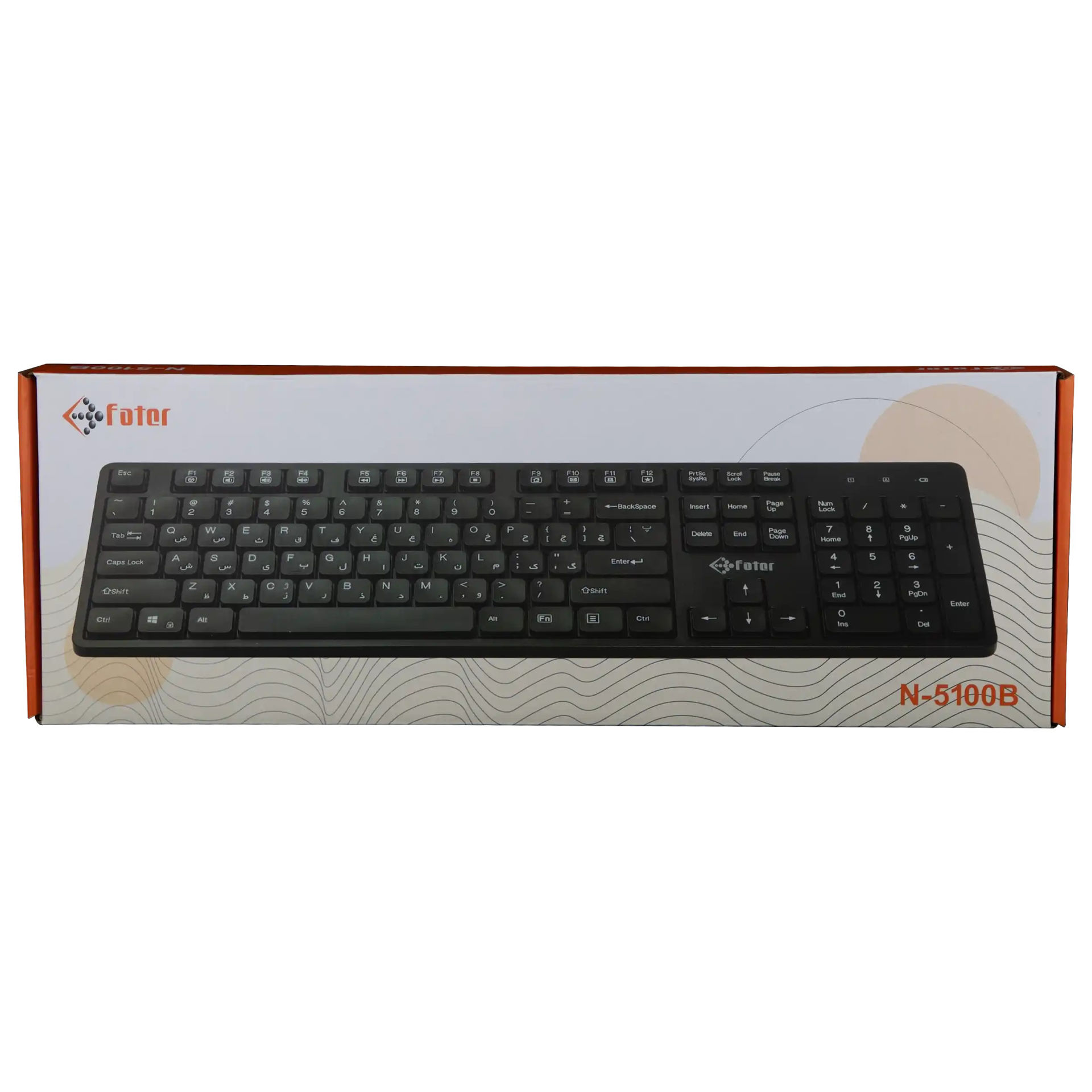 کیبورد بدون سیم فاطر مدل KEYBOARD WIERELESS FATER KWN-5100B